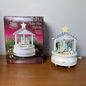 Enesco Precious Moments O Come Let Us Adore Him Nativity Music Box 624497